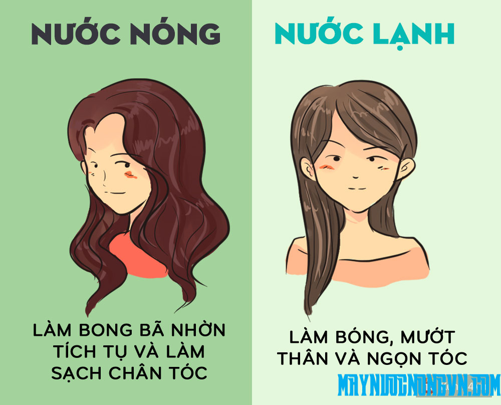 Gội đầu bằng nước nóng hay nước lạnh?